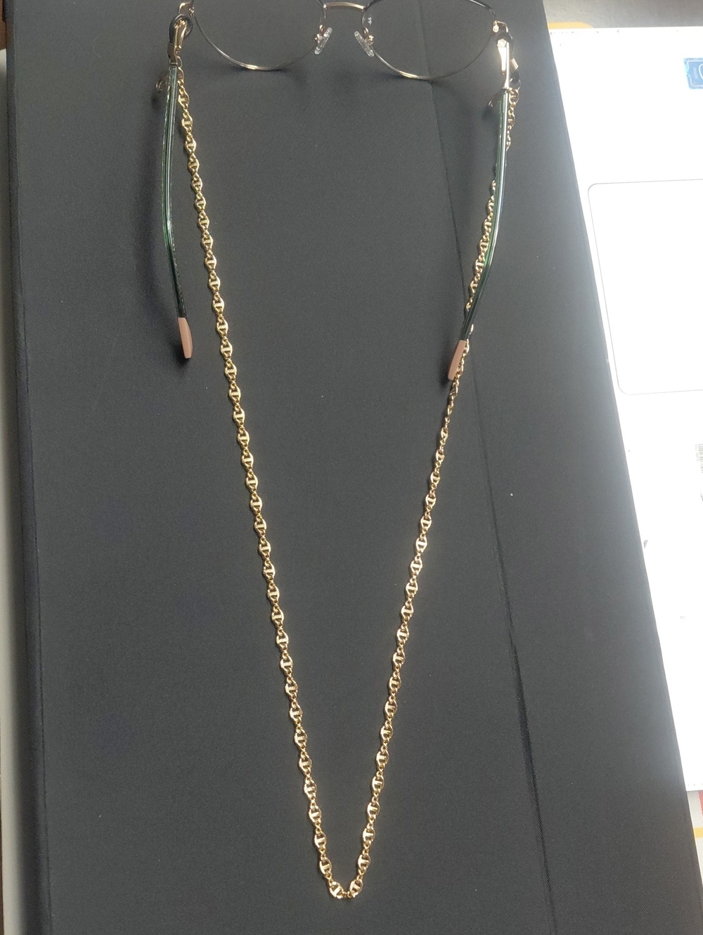 Champion's Gold Chain Eyeglass/Mask Necklace Holder - Women Jewelry- Metal
